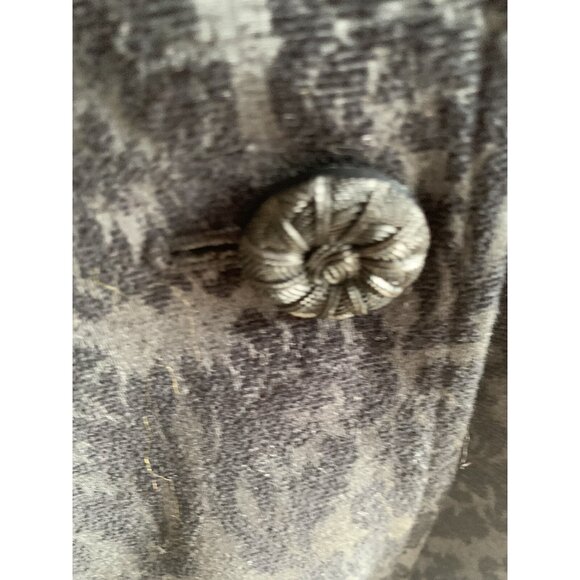 J Jill Floral Velvet Embossed Jacquard Button Up Blazer Black Size 20 - Picture 9 of 11